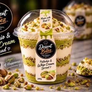 Dessert Bitez Pistachio and whip cream dessert